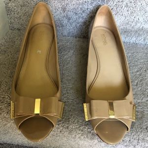 Michael Kors wedge flats peep toe